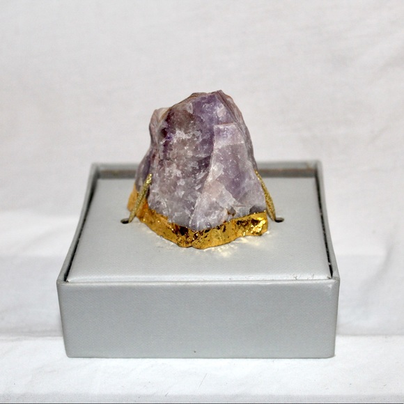 Purple Stone Paperweight/Notes Holder - Picture 1 of 6